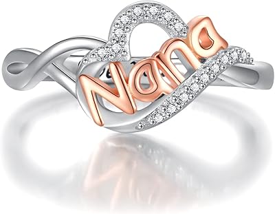 Nana Ring Bijoux Grandmother Gifts-Mother's Day in Mother's Sterling 925 for grandmother's birthday engrave I love you forever.. DIAYTAR NIGERIA brings the nation's largest product catalog to your doorstep at prices you'll appreciate.