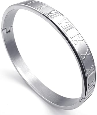 Classic stainless steel bracelet for men and women with Roman numerals, silver, stainless steel.. Shop confidently with Nigeria's most trusted e-commerce platform, offering swift and affordable delivery.