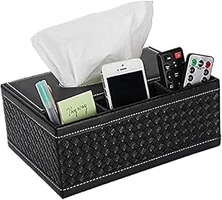 Rectangular leather handkerchief box in office case support for desktop.. DIAYTAR NIGERIA delivers on every promise with our affordable prices and nationwide delivery service.