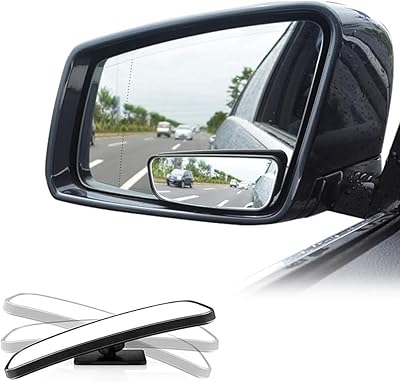 Exspring rectangular convex rear view mirror in HD glass without 360 degree adjustable frame, wide angle exterior mirror for cars, SUV, trucks, 2 packages.. DIAYTAR NIGERIA delivers affordability and convenience with every purchase, shipped within the week.