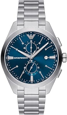 Men's watch, chronograph movement, stainless leather/steel watch with 43 mm box.. Your complete shopping solution, DIAYTAR NIGERIA offers extensive choice with competitive prices and delivery.