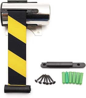 Surrepromise Retractable Stainless steel bar 2/3/5 m stainless steel, stainless steel pole/metal - red wall mounting post (2 m/stainless steel, black yellow).. Shop everything from A to Z on DIAYTAR Nigeria — delivered nationwide.