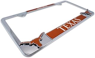 UT Longhorns NCAA Alumni license plate frame with double 3D Longhorns 3D logos - 2nd generation (Texas).. Experience the DIAYTAR difference with our vast product selection and delivery within 5-8 days.