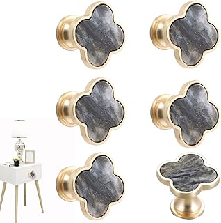 Kelis 6 pieces clover buttons coated ink wardrobe drawer handles for the house.. DIAYTAR NIGERIA: Where quality meets accessibility with affordable prices and prompt shipping.