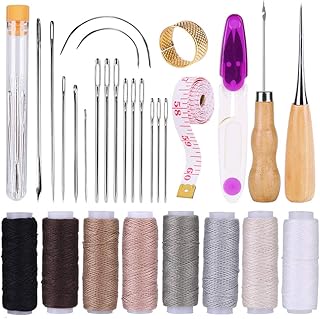 Furnishing fabric repair kit, Siosi leather seam repair kit with leather sewing needles with leather repair tools 30 pieces.. DIAYTAR NIGERIA: Your gateway to affordable products delivered reliably across Nigeria.