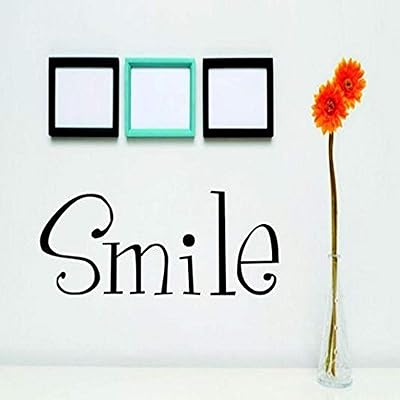 Designed by vinyl re 2C 2095, wall cut in white vinyl with smile quote, 14 "x 28", black, black.. Experience shopping without limits at DIAYTAR NIGERIA, where affordability meets convenience in just days.