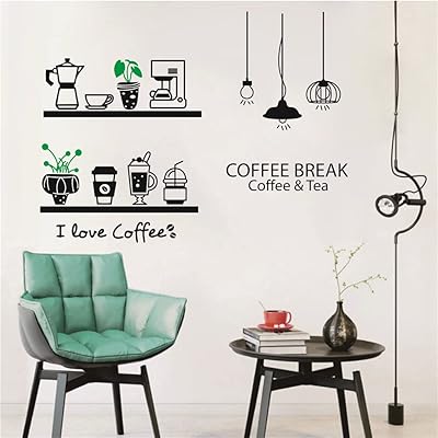 Oilmni Coffee Shop logo Removable wall sticker, coffee and tea accessories, AFN27 vinyl window decoration sticker (black).. Get more, save more — only on DIAYTAR Nigeria.