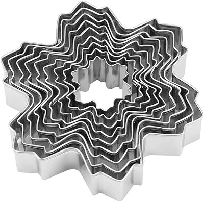 Stainless steel cookie cutter in the shape of a snowflake, big for Christmas and winter holidays, reusable Socialme-Eu packaging.. Forget the long lines — DIAYTAR Nigeria is always open for shopping.