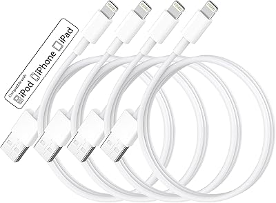 Apple 4 -room IPhone charger 3 -piece 3 feet Lightning cable to USB Load cables.. DIAYTAR NIGERIA: Where affordability meets variety, with thousands of products delivered in less than 8 days.