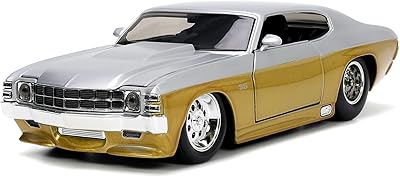 Big Time Muscle 1:24 1971 Chevy Chevelle SS Car Argent-Or toys for children and adults.. DIAYTAR NIGERIA: Where affordable online shopping meets reliable delivery across Nigeria.