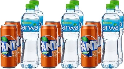 Gaser fancy drink in can, 330 ml (pack of 6 rooms) + Arwa drinking water, 500 ml (pack of 6 rooms).. Order today, receive in days — DIAYTAR Nigeria makes it possible.