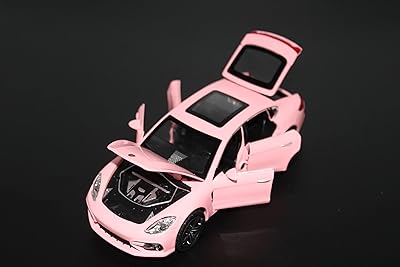 1:32 Car Porsche Porsche Hybrid Turbo SUV car model in metal alloy molded under pressure with sound and light to collect for children (pink).. DIAYTAR NIGERIA: Connecting Nigerians with affordable products through our expansive e-commerce platform.