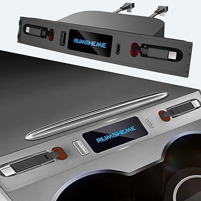 Ramsheim Must have HUB USB 4 in 1 for Tesla Model 3/Y 2021 2022 2023, Home stations accessories with 2 retractable cables and 2 ports, loading station compatible with central console and smart sensor console.. DIAYTAR NIGERIA brings affordable shopping to your fingertips with reliable delivery in less than 8 days.