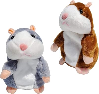 Interactive toy in plush for hamster speaking tokrup, pack of 2 ribbit rimmer ma you say rim talking rimmer pet rimmer for early learning.. Affordable online shopping is just a click away with DIAYTAR Nigeria.