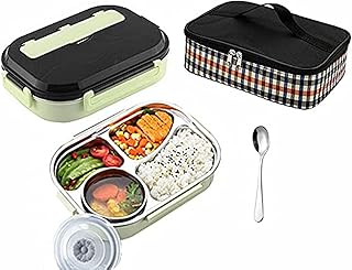 Bento lunch box with bol soup and stainless steel bag.. DIAYTAR NIGERIA: Where affordability meets variety, with thousands of products delivered in less than 8 days.