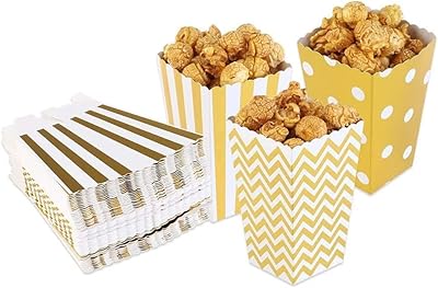 36 pieces of popcorn boxes in cardboard container candy bags for cinema for dessert tables with wedding favors, gold.. Shop the smart way with DIAYTAR NIGERIA's extensive selection and budget-friendly nationwide delivery.