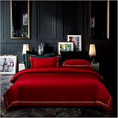 SFMZCM Home Textiles Set of four cotton pieces with large red wedding duvet, wedding bedding (color: C, size: 200 x 230 cm).. Whether it’s gadgets or groceries, DIAYTAR Nigeria delivers in less than 8 days.