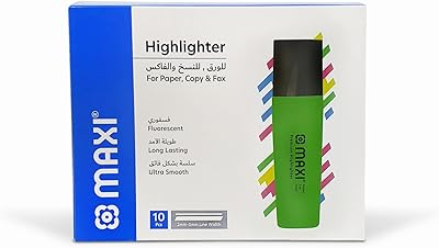 Maxi super soft highlight box for copies and fax 10 pieces green.. Enjoy effortless shopping and speedy delivery with DIAYTAR Nigeria.