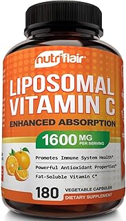 Nutriflair vitamin C liposomal (1400 mg, 180 capsules) without GMOs, vegetarian pills.. Shop from anywhere in Nigeria with DIAYTAR's extensive selection and budget-friendly shipping options.