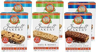 Sun Belt Variety Value Pack - Oat and honey chewable bars, chewable bars with chocolate chips soaked in fudge, chewable bars with chocolate chips (2 per package).. DIAYTAR NIGERIA brings the marketplace to your home with budget-friendly prices and nationwide delivery.