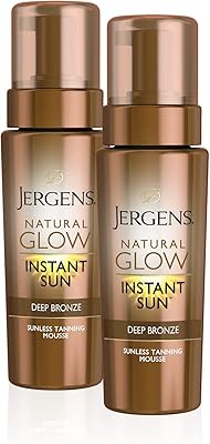 Instant jergens instant self -tanning foam, deep bronze without sun, self -tanner without sun, natural tan, 177 ml (package of 2).. Your digital shopping companion, DIAYTAR NIGERIA offers unmatched value with nationwide shipping.
