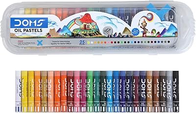 Set of non -toxic oil pastels Doms 9 mm in a plastic case (25 matching shades).. You deserve better shopping — choose DIAYTAR Nigeria today.