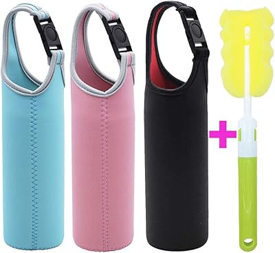 KVVDI Lot of 3 sleeves for 16 oz neoprene water bottle at 21 oz, 16.9 oz, portable bottle cooler cover with external support strap.. DIAYTAR NIGERIA: Where every shopping need is met with affordable prices and timely delivery.