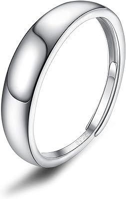 Sterling 925 silver ring for women and men, 4 mm silver engagement ring, adjustable engagement ring, women's jewelry.. DIAYTAR NIGERIA: Connecting Nigerians with their needs through affordable prices and 5-8 day shipping.