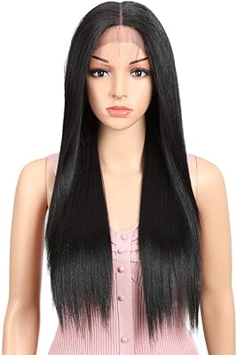 Long and smooth wig with silk base and lace on the front with baby hair, high temperature synthetic wigs for black women.. DIAYTAR NIGERIA transforms online retail with unbeatable prices and consistent delivery timeframes.