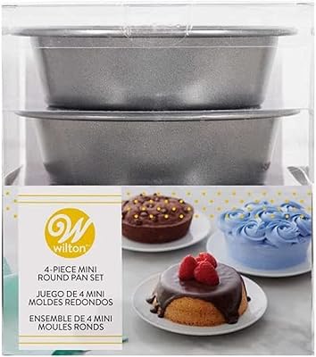 Small Wilton round cake molds, 4 inches, gray, WT-21-0117, Lot of 4.. DIAYTAR NIGERIA: Simplifying access to thousands of products with affordable nationwide shipping.