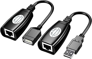 D-CURVETM New improved USB RJ45 extension adapter, USB 2.0 to RJ45 extension adapter 150 feet, LAN CAT 5/CAT 5E/CAT 6 extension adapter on Ethernet for USB, printers, keyboard and mouse... Shop across categories at DIAYTAR NIGERIA with the confidence of prompt and budget-friendly delivery.
