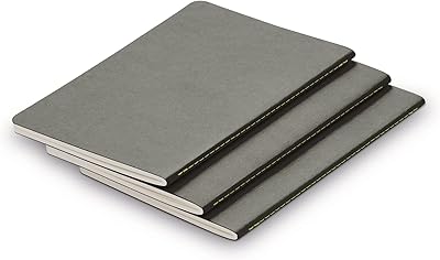 Lamy Paper notebooks (lot of 3) 810 - DIN A5 format (145 x 210 mm) with silver gray cover, Lamy rule and 64 pages.. DIAYTAR NIGERIA: Connecting Nigerians with affordable products delivered promptly nationwide.