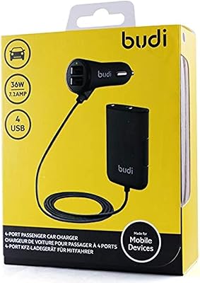 Car charger, 4 USB ports, 36 W 7.2 A.. DIAYTAR NIGERIA brings the market to your screen with thousands of affordable products delivered to your door.