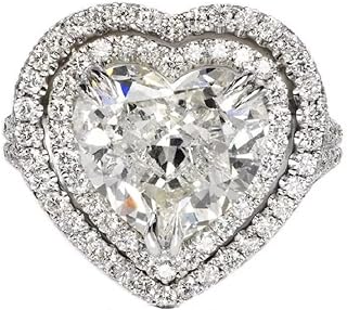 Sterling silver silver engagement ring with simulated diamond in the shape of a heart or halo of Moissanite with side stones, cz -shaped bridal ring, diamond, cubic zircony, promise alliances.. Shop from anywhere in Nigeria with DIAYTAR's extensive selection and budget-friendly shipping options.