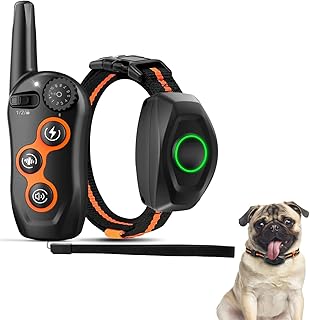 Anti-shock collar for dogs with remote control, anti-shock collar for dog 100 % waterproof with distance range 1300 feet, 3 drive modes, beep, shock, vibration, rechargeable electric shock collar for large, medium and small dogs.. DIAYTAR NIGERIA: Where affordability meets variety, with thousands of products delivered in less than 8 days.