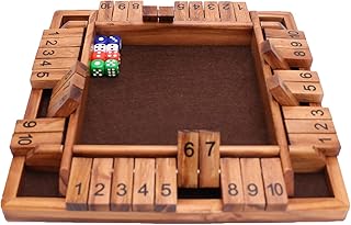 Dice shot the box - 12 inches retro brown - 2-4 players - 8 pieces - Dice gift box, Wooden mathematics mathematics games for adults and children, classic table replica and board game game.. DIAYTAR NIGERIA: Connecting Nigerians with affordable products delivered promptly nationwide.