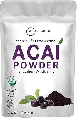 Lyophilized biological açai powder 8 oz, cultivated in a lasting way