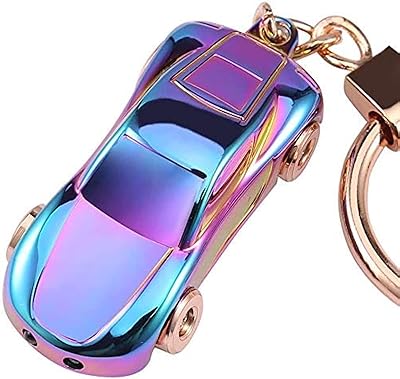 Creative car keychain with two LED modes, 2-in-1 car keychain ring for desk, backpack and wallet, excellent gift for men and women (colored).. DIAYTAR NIGERIA: Simplifying access to thousands of products with affordable nationwide shipping.