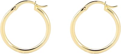 Small Creole earrings in 18 carat golden Boutes for women fine of 25.. Buy better with DIAYTAR Nigeria — the ultimate e-commerce platform in Nigeria.