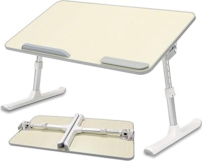 Ibama Large laptop table for laptop with adjustable tilt height and angle, light foldable desktop to write and work in bed and sofa.. DIAYTAR NIGERIA: Your affordable gateway to thousands of products delivered within a week.