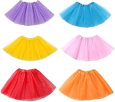 Tutus for girls - Package of 6 colorful tutu skirts - three -layer tulle ballet for girls, birthday party for little girls, princess party, m.. DIAYTAR NIGERIA transforms dreams into deliveries with our affordable prices and reliable shipping.