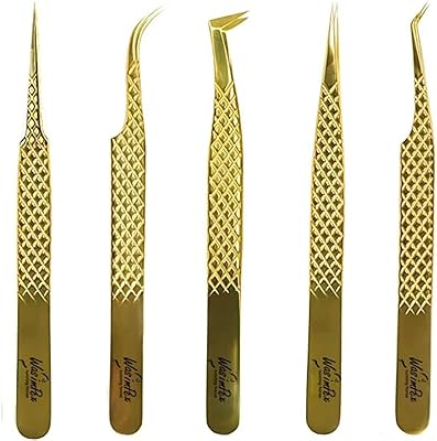 Ice-tweezers Professional Japanese Stainless Steel Japanese Steel Plins to enhance the eyelashes of 5-piece eyelashes to lift the Liws and curved Professional-Gold tweakes eyelashes.. Say goodbye to long wait times — DIAYTAR Nigeria ships in just 5–8 days!