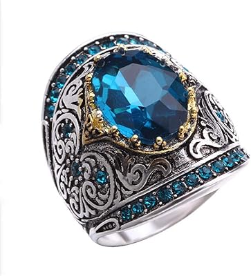 HSQYJ Retro Cocktail Declaration Ring in gold and silver, two tones, wedding alliances, classic oval sculpture in cubic zirconia, luxury festival jewelry for women and girls.. Everyday deals, every category — only on DIAYTAR Nigeria.