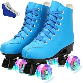Roller pads for women, baton pads in faux leather, high quality four -wheel skates shoes, brilliant roller pads for children and adults.. Shop with purpose and save with DIAYTAR NIGERIA's extensive platform and nationwide delivery service.
