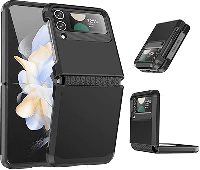 Samsung Z Flip 4 shell with 2 in 1 hinges, Anti-fall protection for Samsung ZFLIP4 Slimored Phone Case (Black).. Shop without boundaries at DIAYTAR NIGERIA, offering extensive variety at prices you'll appreciate.