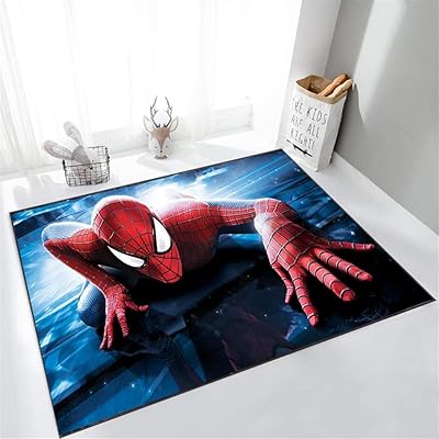Spider-man carpet in polyester fiber with avengers pattern of the animated series, non-slip, easy to clean, customizable, size 50 x 80.. DIAYTAR Nigeria: Shopping that fits your budget and your schedule.