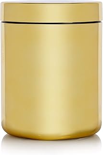 Rechargeable plastic jar with 32 oz golden glitter with matching golden cover - (6 parts) + labels.. DIAYTAR NIGERIA: Your affordable gateway to thousands of products delivered within a week.