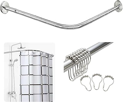 Rubik-shaped shower curtain rod with 12 hook rings for (60-80.. Shop with purpose at DIAYTAR NIGERIA, where diverse selection meets budget-friendly nationwide delivery.