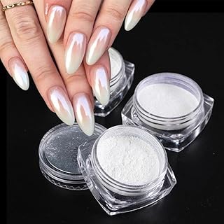 White pearl chrome nail powder, 2 packets of transparent nail polish powder with 2 eyeshadows, a dawn chameleon powder neon rainbow, chrome rainbow pigment, super shiny glitter.. Shop with purpose at DIAYTAR NIGERIA and receive your purchases at unbeatable prices within the week.