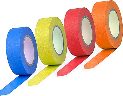 Colorful masking tape, 4 ribbon ribbles of inscribable color easy to tear, masking tape kit for DIY and decoration classification, 20 mm x 20 m.. Your shopping dreams realized through DIAYTAR NIGERIA's affordable platform with reliable delivery times.